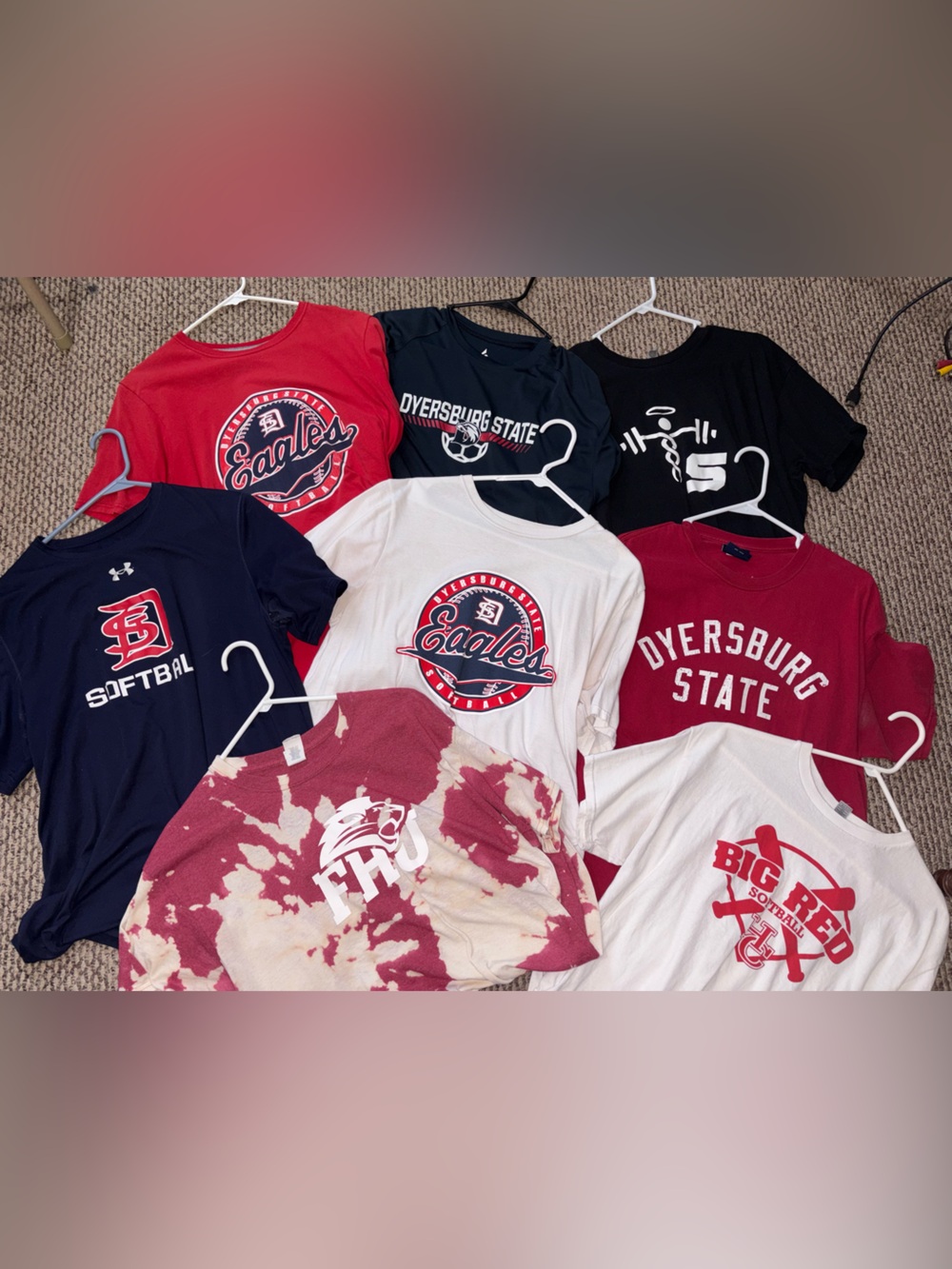 Collegiate t shirt BUNDLE of 8!